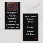 "何愛するに見えをか"。 ~セントオーガスティン 名刺 (正面/裏面)