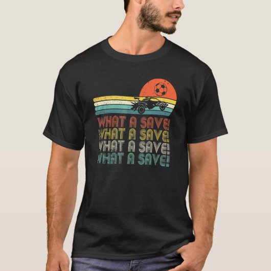 何救ヴィンテージレトロロケットサッカー車 Tシャツ (正面)