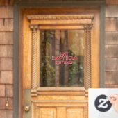 何時でも幸せな時間じゃないの?ハッおもしろいプアワー引用文 ウィンドウサイン (ホームデコレーション)