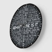 何時にそれがあるか(linguaphiles) ラージ壁時計 (傾斜)