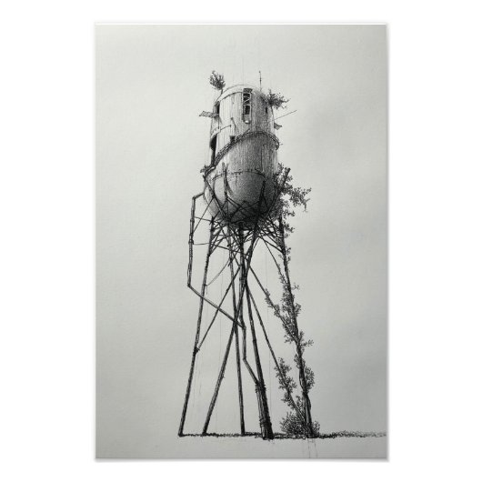 何時来るかシャーターを吊り下げた フォトプリント (正面)