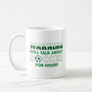 何時間警告もサッカーの話をする コーヒーマグカップ