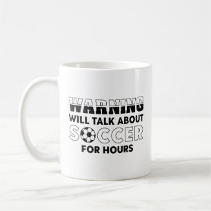何時間警告もサッカーの話をする コーヒーマグカップ