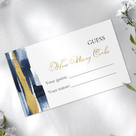 何本のコルクを当てる |抽象芸術ブルーブライダルシャワー エンクロージャーカード