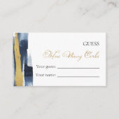 何本のコルクを当てる |抽象芸術ブルーブライダルシャワー エンクロージャーカード (正面)