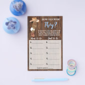 何歳だった彼らはオウムカウボーイ赤ちゃんシャワーゲームカード チラシ (シングル)