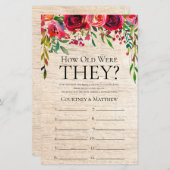 何歳だった素朴フローラブライダルシャワー (正面/裏面)