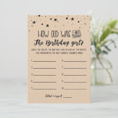 何歳だった誕生日ガールゲーム誕生日パーティーカード 招待状 (スタンド正面)