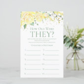 何歳だった黄色いフローラブライダルシャワーゲーム (スタンド正面)