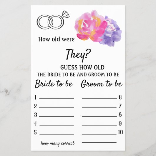 何歳だった？ – バイオレット色の花 チラシ (正面)