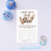 何歳だった？パンパスグラスシャワーゲームカード チラシ (シングル)