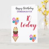 何歳でもお孫さんの10歳の誕生日にお花を カード (黄色い花)