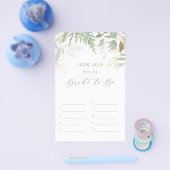 何歳の彼女の緑のブライダルシャワー チラシ (シングル)