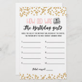 何歳の誕生日女の子の誕生日パーティーゲーム (正面/裏面)