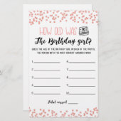 何歳の誕生日女の子の誕生日パーティーゲーム (正面/裏面)