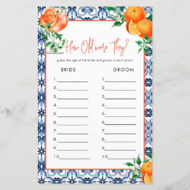 何歳？アペロスピリッツブライダルシャワーゲーム