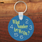 何番の数字で青い キーホルダー (正面)