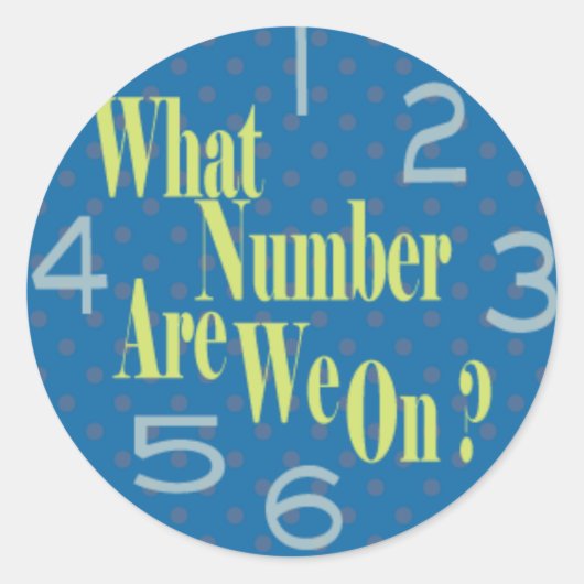 何番の数字で青い ラウンドシール (正面)