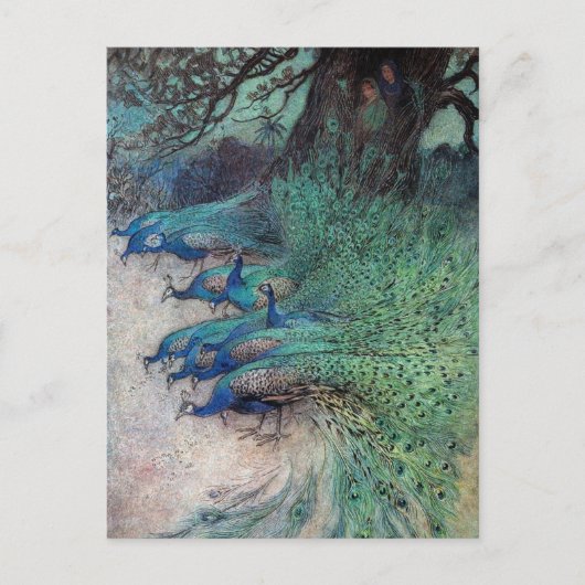 何百もの孔雀ワーウィックゴブル ポストカード (正面)