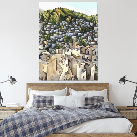 何百もの家カヤコイフェティ絵画エ キャンバスプリント (インサイチュ (寝室))