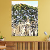 何百もの家カヤコイフェティ絵画エ キャンバスプリント (インサイチュ (リビング))