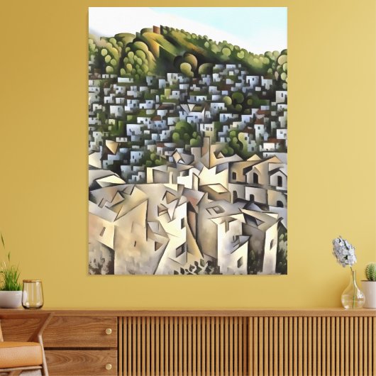 何百もの家カヤコイフェティ絵画エ キャンバスプリント (インサイチュ (リビング))