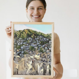 何百もの家カヤコイフェティ絵画エ キャンバスプリント