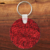 何百もの美しい赤いバラ キーホルダー (正面)