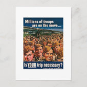 何百万もの軍隊が動いている ポストカード (正面)