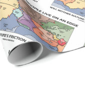 何百万人もの人々がエッジプレートテクトニクスに住んでいる ラッピングペーパー (ロールコーナー)