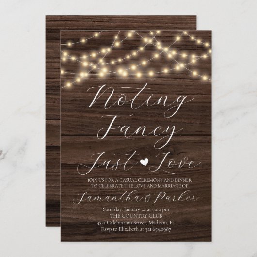 何素朴もファンシーString Lightsを愛していない 招待状 (正面/裏面)