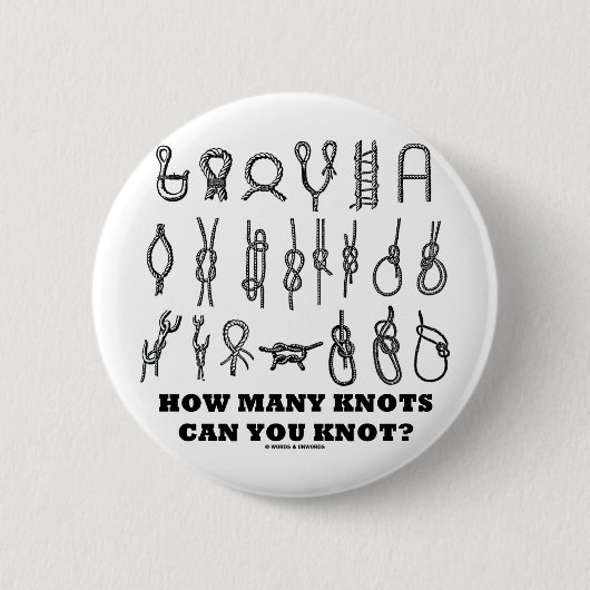 何結び目を結ぶことができますか。 缶バッジ (正面)
