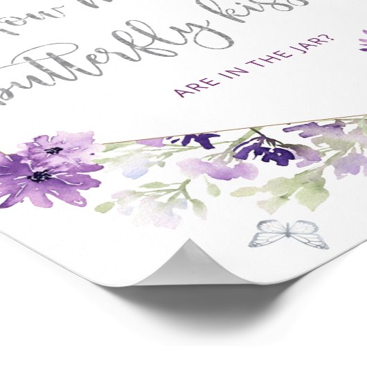 何蝶のキスの赤ちゃんシャワーゲームポスター ポスター (角)