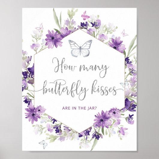 何蝶のキスの赤ちゃんシャワーゲームポスター ポスター (正面)