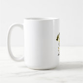 何見てんだよ？おもしろい怒った電球 コーヒーマグカップ (左)