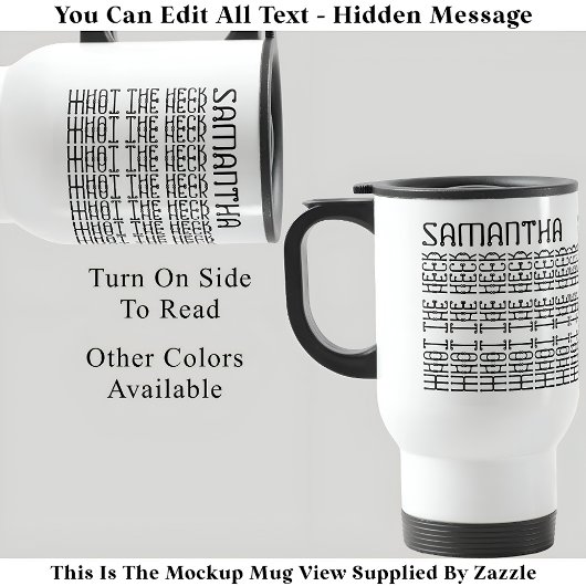 何言ってるの Editable Hidden Message 153BW スラング トラベルマグ