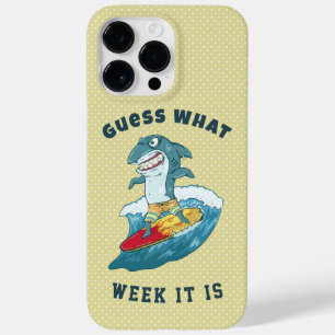 「何週か当ててみて」サメ愛好者向けユーモアTシャツ ビンテージスタイル Case-Mate iPhone 14 PRO MAXケース