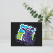 何食べだ？牛 ポストカード (スタンド正面)