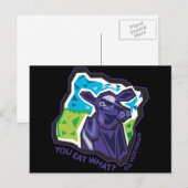 何食べだ？牛 ポストカード (正面/裏面)