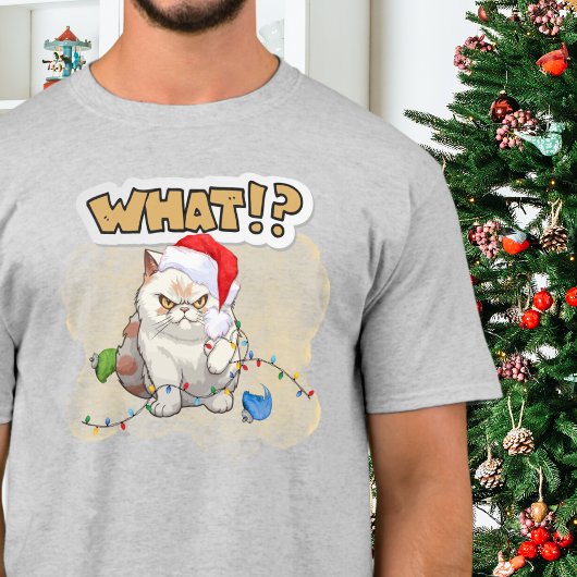 何!?クリスマス間抜け猫Tシャツ Tシャツ