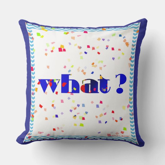 何！ロゴスロー枕 クッション (正面)