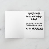 何? 七面鳥の混乱、聖降誕祭お目出とう シーズンカード (内部)