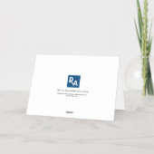 何A年シルバーフォイル雪の結晶ブルーホリデイ 箔シーズンカード (裏面)