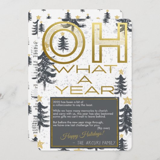 何A年ワンダーランド検疫ビンゴクリスマス シーズンカード (正面/裏面)