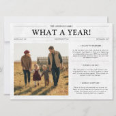 何A年新聞の家族ペットのクリスマスフォト シーズンカード (正面)