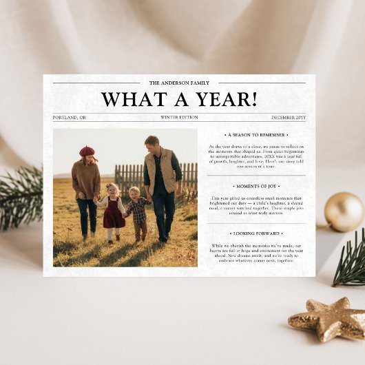 何A年新聞の家族ペットのクリスマスフォト シーズンカード