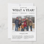 何A年新聞の家族ペットフォトクリスマス シーズンカード (正面)