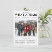 何A年新聞の家族ペットフォトクリスマス シーズンカード (スタンド正面)