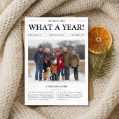 何A年新聞の家族ペットフォトクリスマス シーズンカード