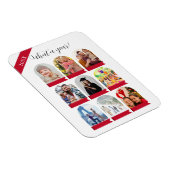 何a年、9フォトコラージュのホリデーカード マグネット (右側)